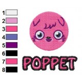 Poppet Moshi Monsters with Text Embroidery Design